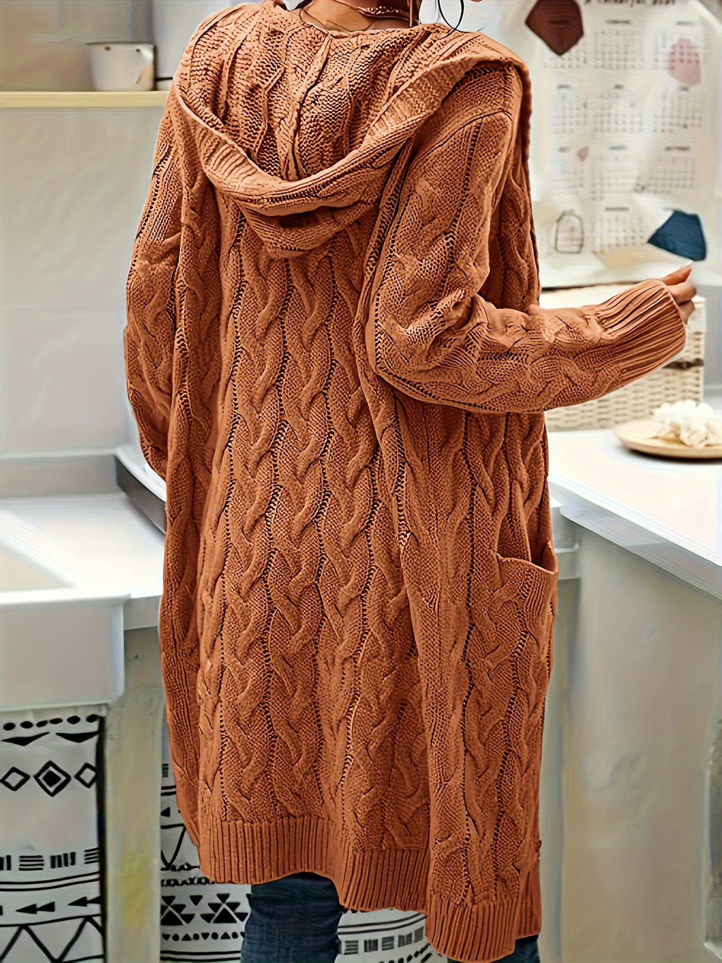 Women's Sweater Cardigan Soft Open Front Long Sleeve Casual Layering Cardigan