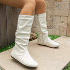 Women's Slouch Mid-Calf Flat Boots
