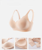 Soutien-gorge souple à armatures et bord en dentelle