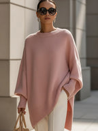 Women's Sweater with Soft Knit and Modern Cut - Pink