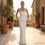 LuxeVera™ Ärmelloses Maxikleid — Ziehen Sie alle Blicke auf sich mit müheloser, seidiger Eleganz