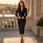 Elegant Women's Navy Dress | Chic Evening Wear