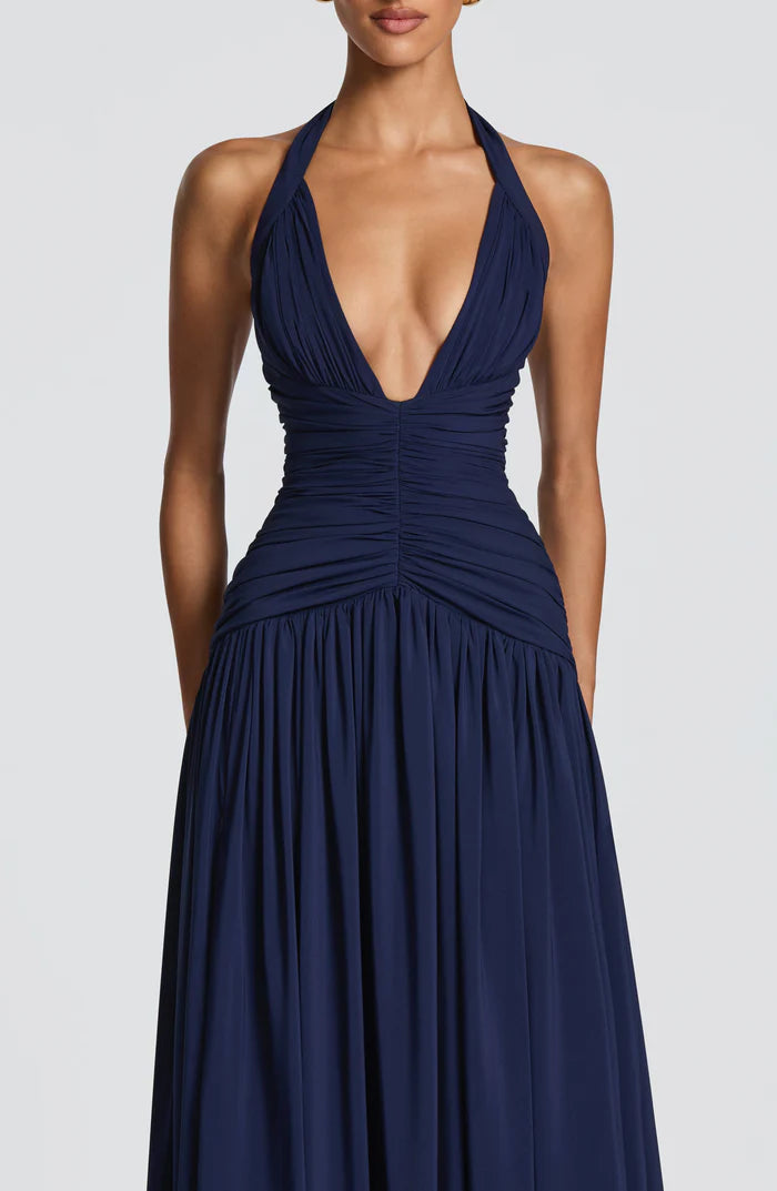 Sleeveless Women's Maxi Dress with a V Neck | Flowy Summer Dress