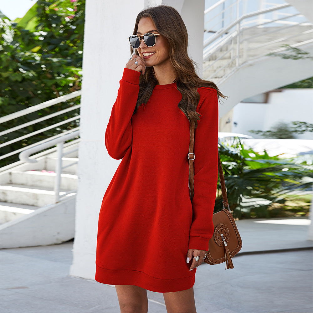 Women’s Long Sleeve Sweatshirt Dress