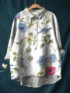 Autumn Blouse with Floral Print for Women - Lightweight Floral Blouse | Perfect for Everyday and Autumn Occasions - Floral 12