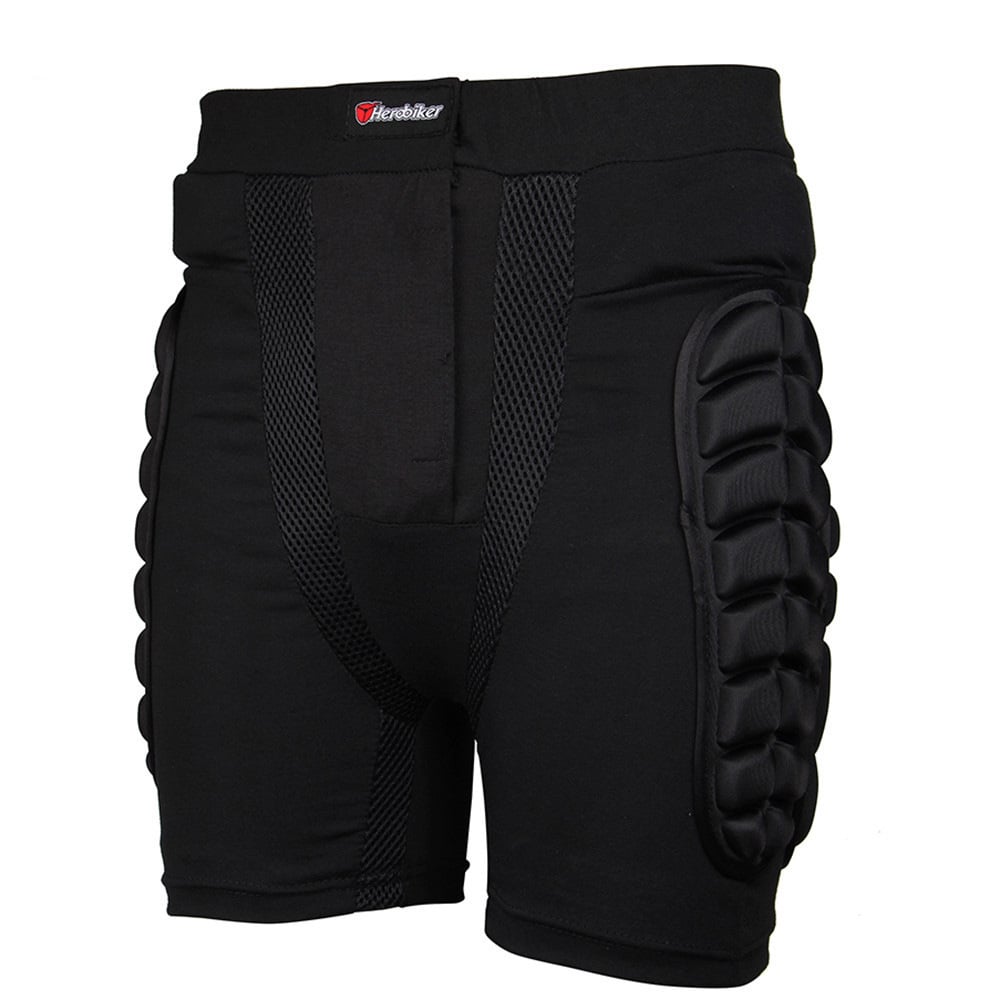 Women's Protective Sports Pants with EVA Padding for Cycling, Skating and Snowboarding - Black A