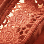 Women's Drawstring Waist Lace Trim Shorts