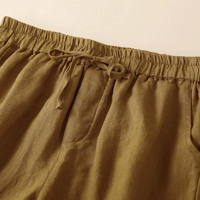 Women's Drawstring Waist Lace Trim Shorts