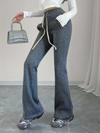 Women's High-Waist Flared Trousers