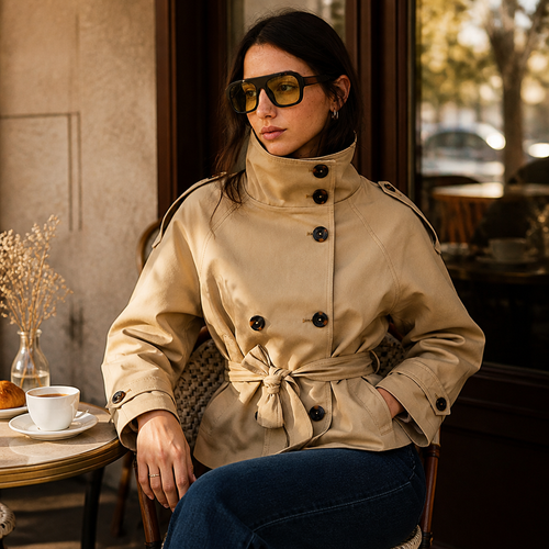 Abrigo clásico ligero de otoño | Chaqueta ligera de otoño