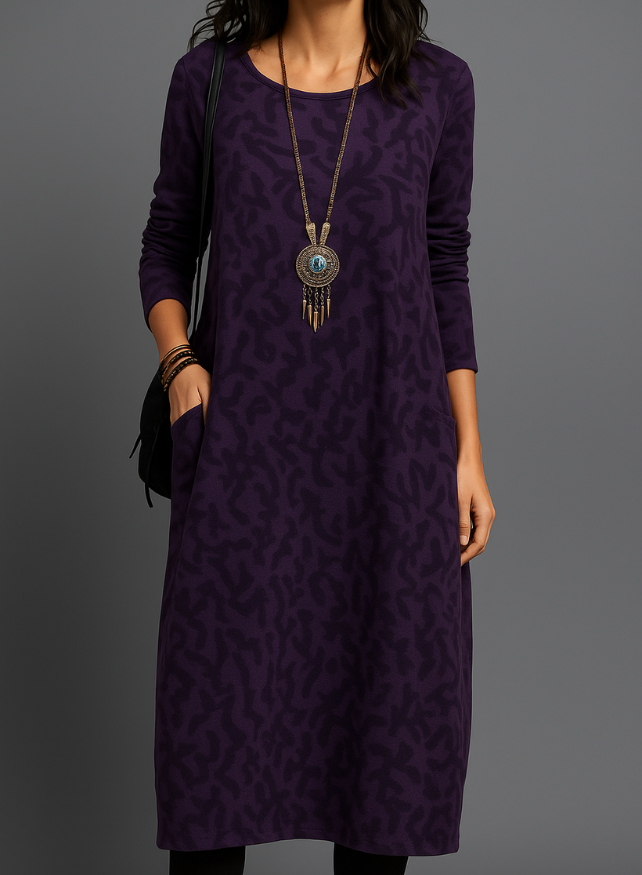 Women’s Winter Dress | Long Sleeve Midi With Pockets