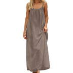 Open Back Maxi Summer Dress – Lightweight Breezy for Women