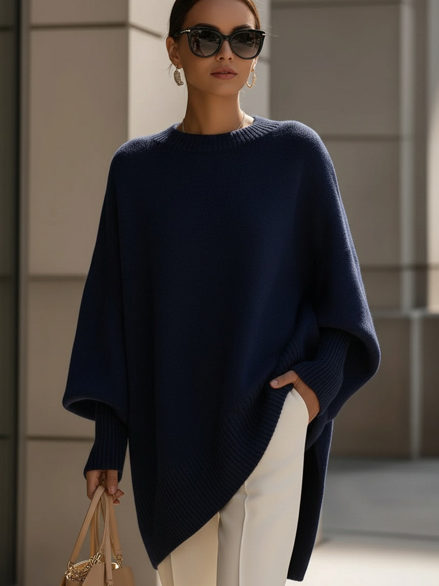 Women's Sweater with Soft Knit and Modern Cut - Navy