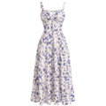 Boho Floral Split Summer Dress – Lightweight Vintage for Women