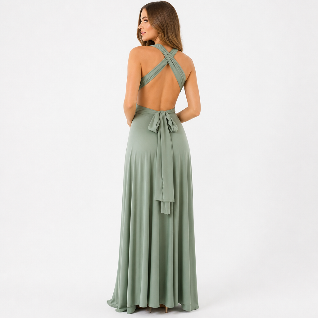 Convertible wrap dress with adjustable straps | Casual Boho Summer Dress
