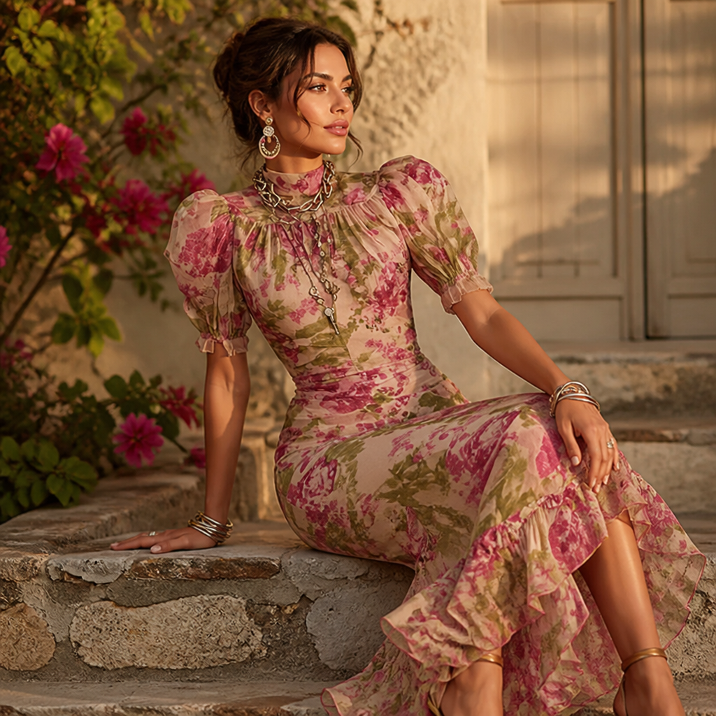 Beautiful Women's Midi Dress, Fitted, Elegant | Formal Occasion Dress