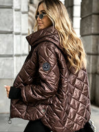 Damen-Steppjacke mit Kapuze