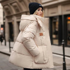 Hooded Puffer Jacket with Warm Insulation & Slim Fit | Perfect for Winter - Khaki
