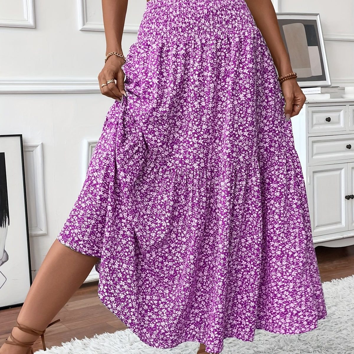 Women's Maxi Floral Skirt