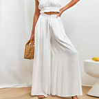 Women Effortlessly Chic Classic Wide Leg Pants