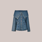 Modische Jeansjacke für Damen mit eleganten Knopf-Akzenten
