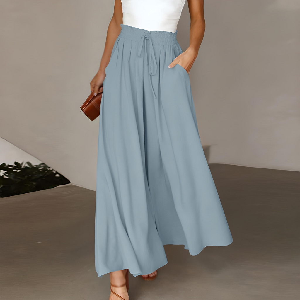 Women Effortlessly Chic Classic Wide Leg Pants