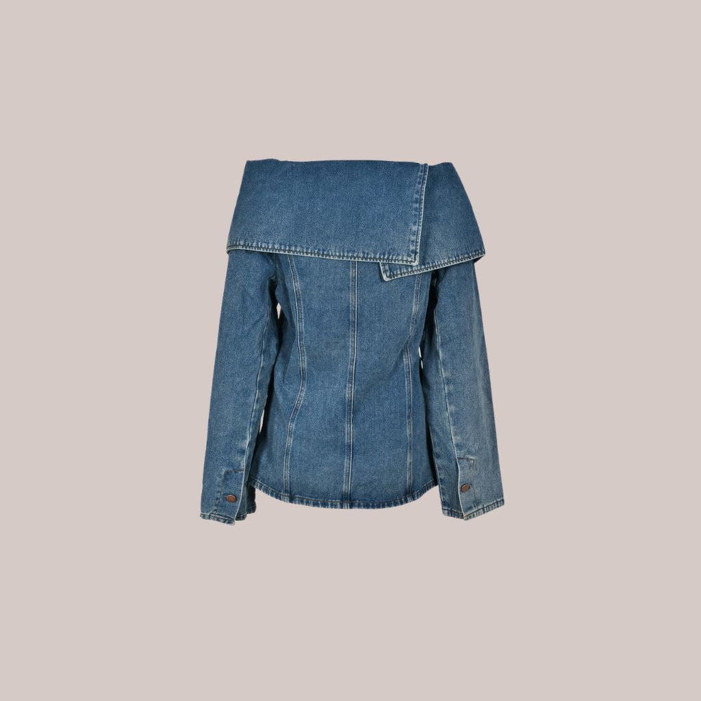 Modische Jeansjacke für Damen mit eleganten Knopf-Akzenten
