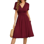 Floral V-Neck Summer Dress – Lightweight Party for Women