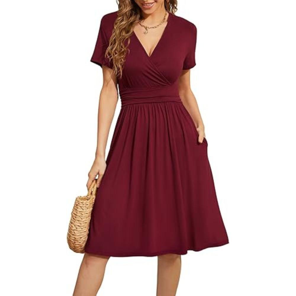 Floral V-Neck Summer Dress – Lightweight Party for Women