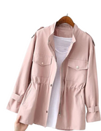 Utility-Jacke für Damen mit Reißverschluss und Taschen