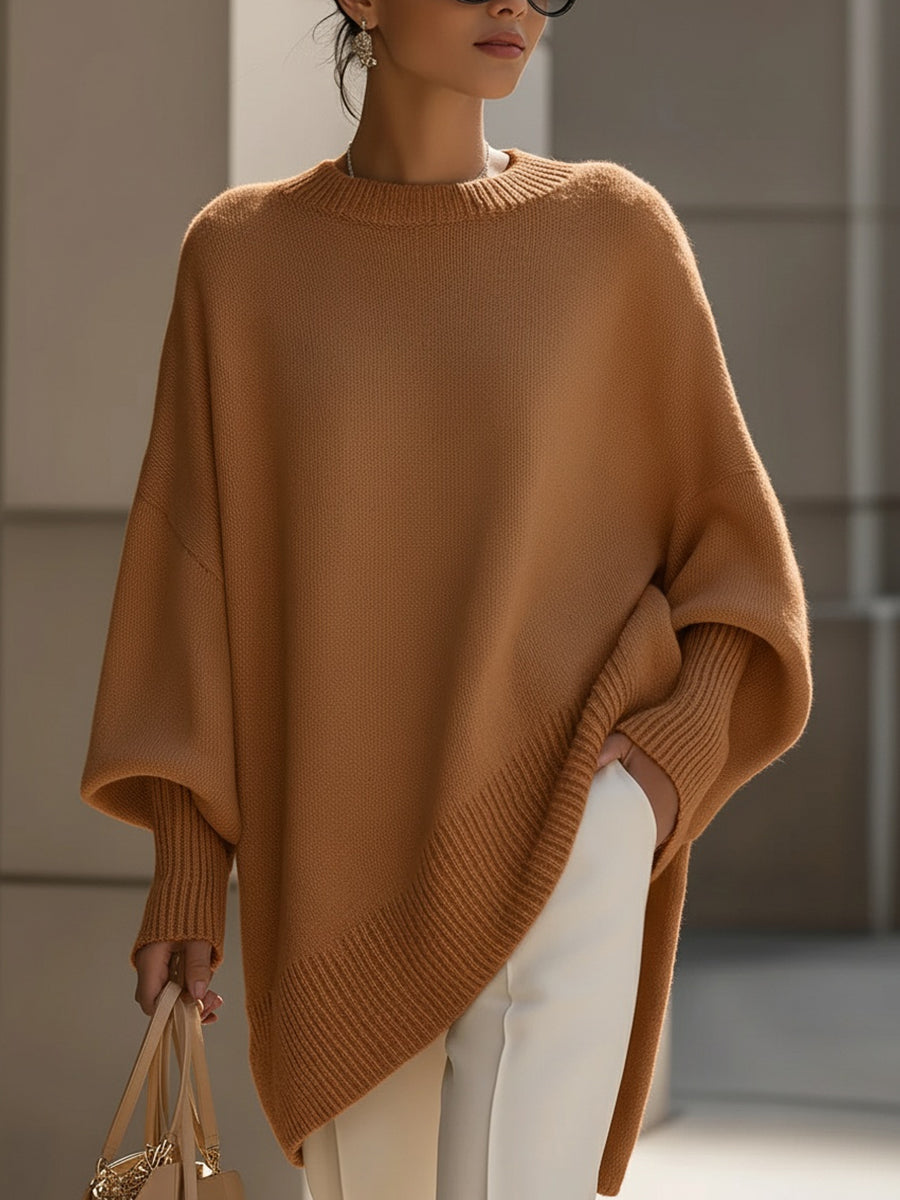 Women's Sweater with Soft Knit and Modern Cut - Caramel