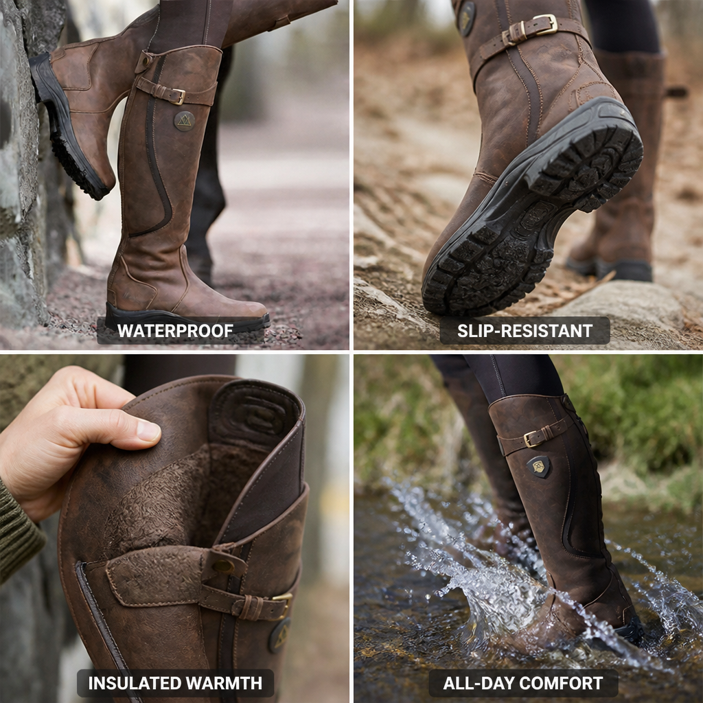 Elegant Waterproof Women's Boots | Warm Outdoor Boots