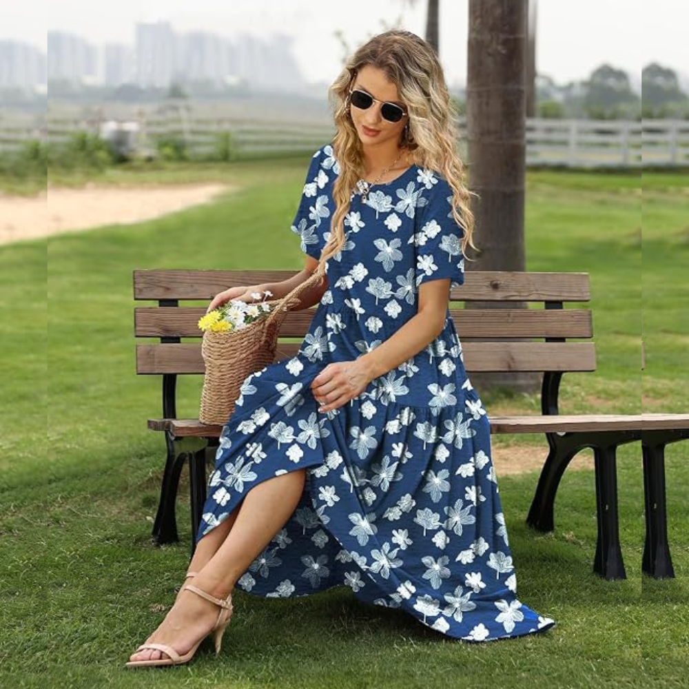 Floral Maxi Summer Dress – Lightweight Boho for Women
