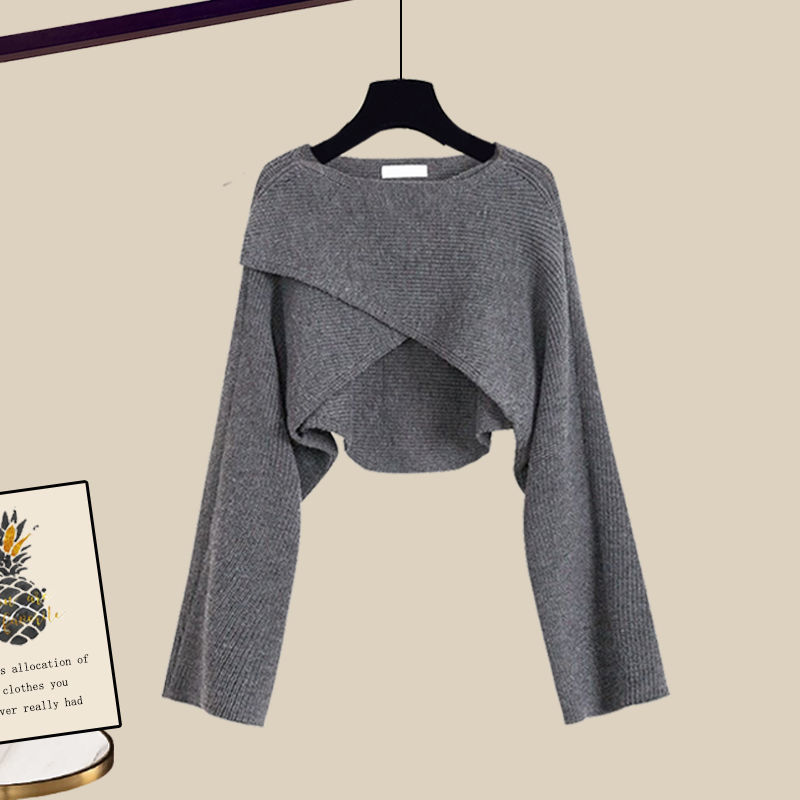 Conjunto de 3 piezas para mujer | Pantalones de pierna ancha con camisa y top