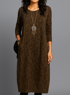 Women’s Winter Dress | Long Sleeve Midi With Pockets