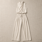 Silk Pleated Trouser Set - Unlock Effortless Elegance and All-Day Confidence