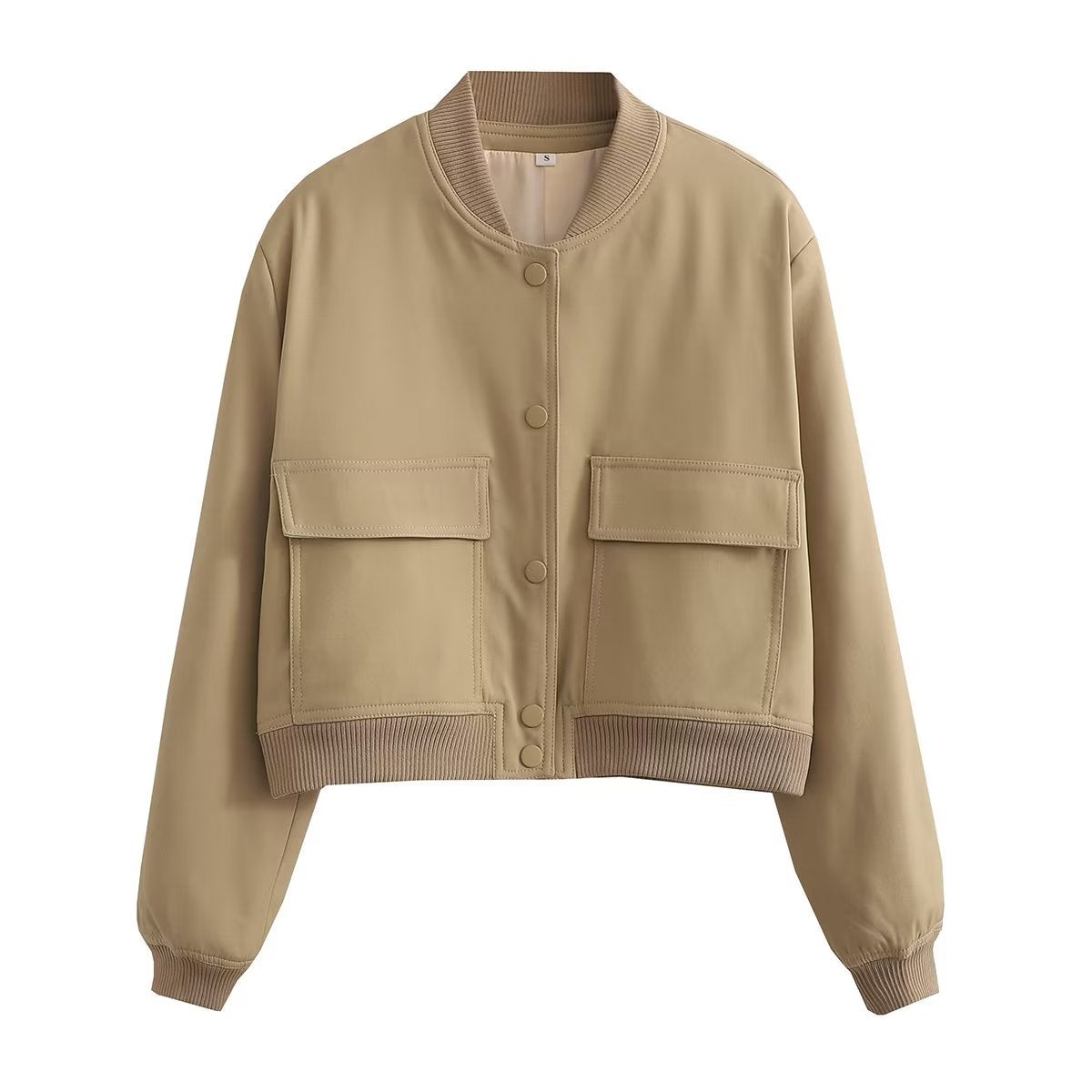 Relaxed High-Neck  Women's Bomber Jacket