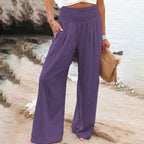 Effortlessly Breathable Wide Leg Linen Pants For Women