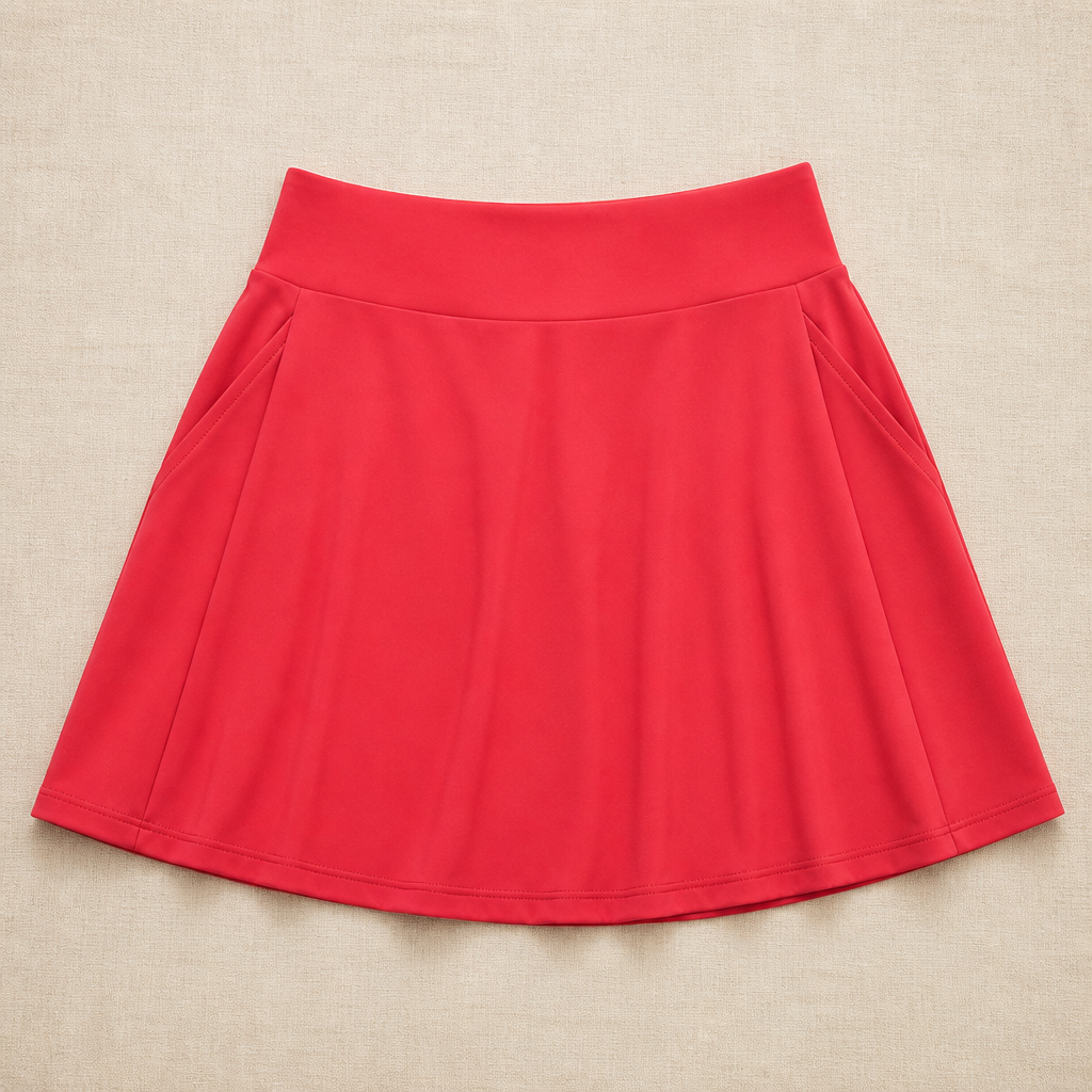 Damen Sommer-Skort mit UPF50+, hoher Taille, Faltenrock, integriertem Futter und Taschen | Freizeit-Sportrock