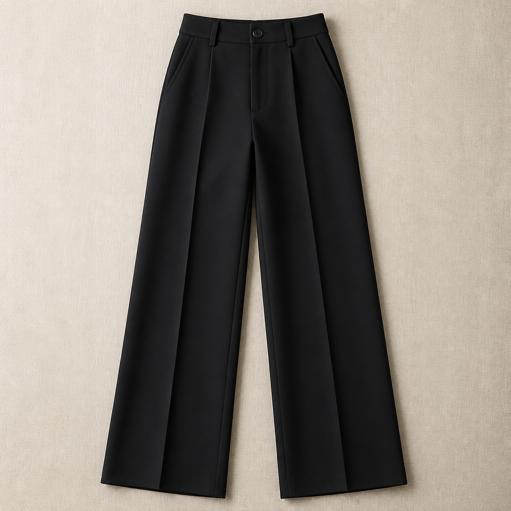 Women's Wide High Waist Trousers | Elegant Work Pants