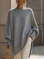 Women's Sweater with Soft Knit and Modern Cut - Gray