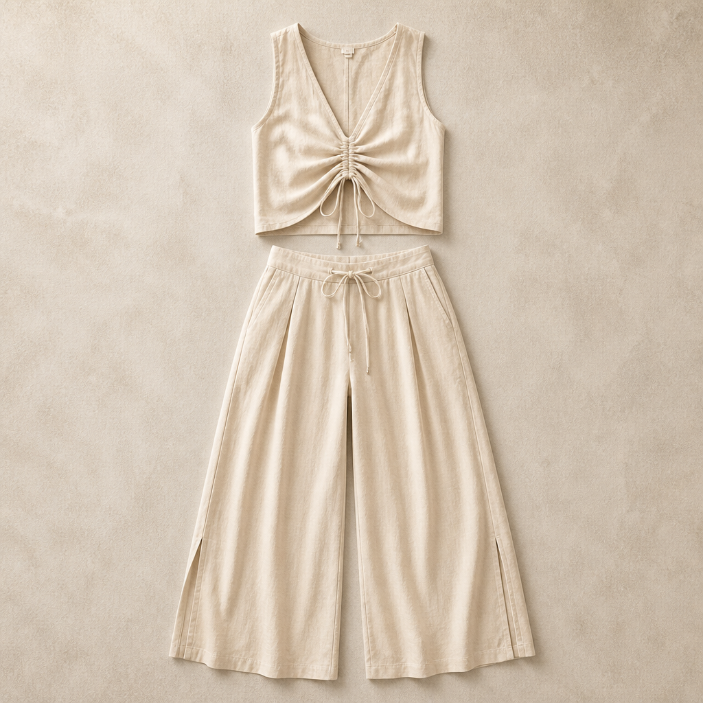 Lightweight, airy string set  perfect for summer | Women's Vacation Co-Ord Set