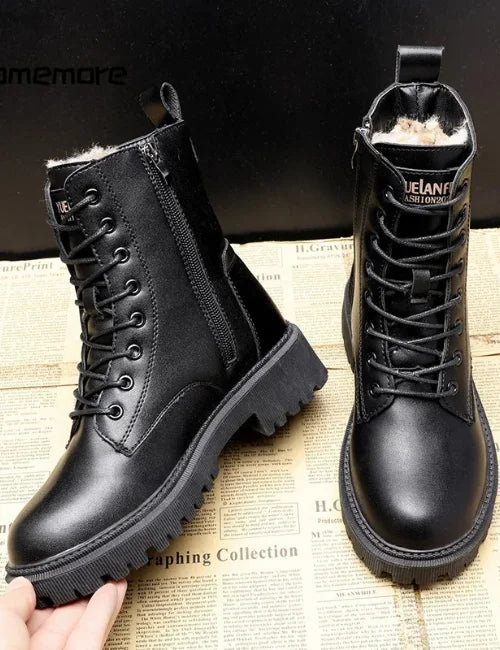 Women's Winter Boots with Insulation, Zipper and Non-Slip Sole for Cold Winter Months