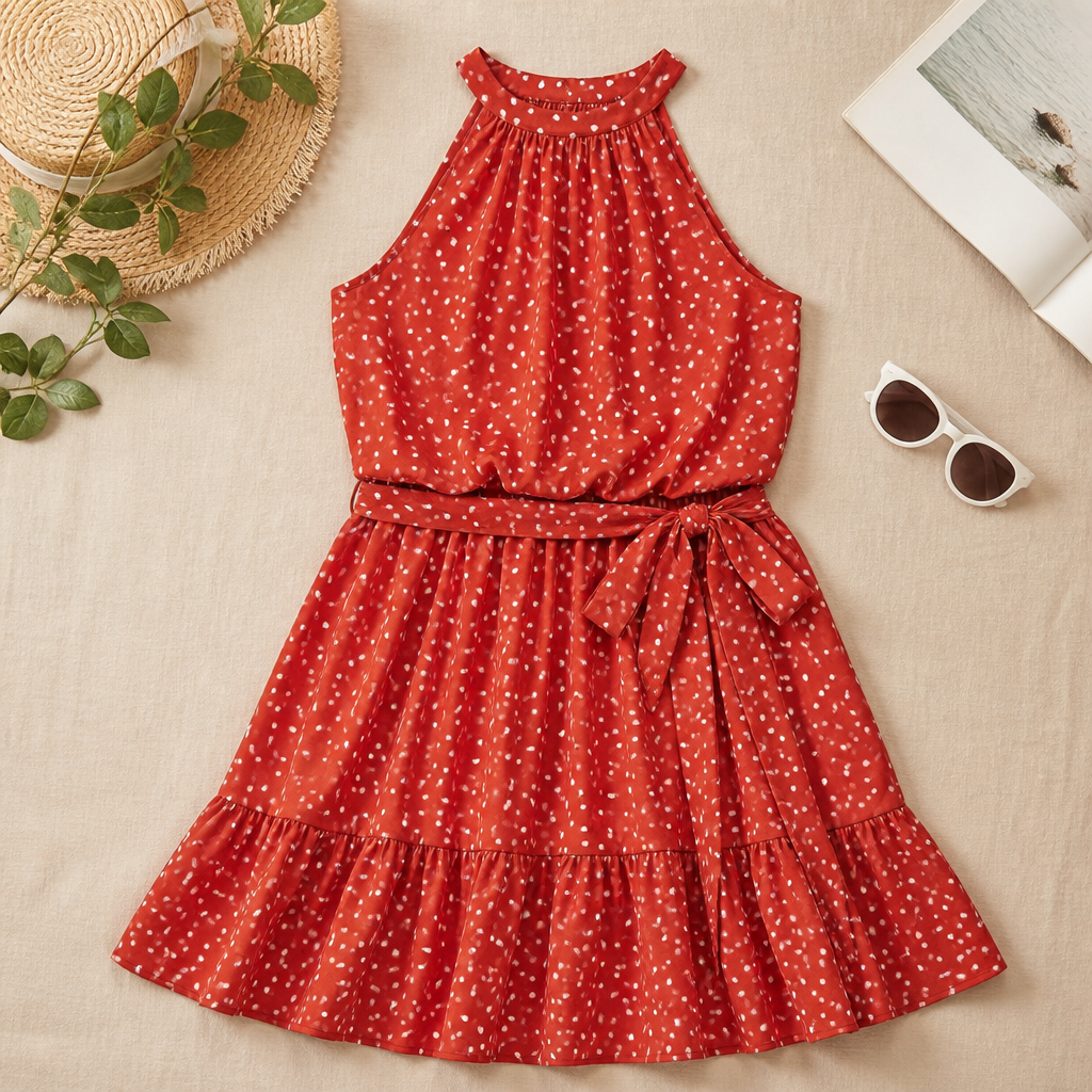 Halter Dream Dress - Feel the Breeze and Bloom with Effortless Summer Grace