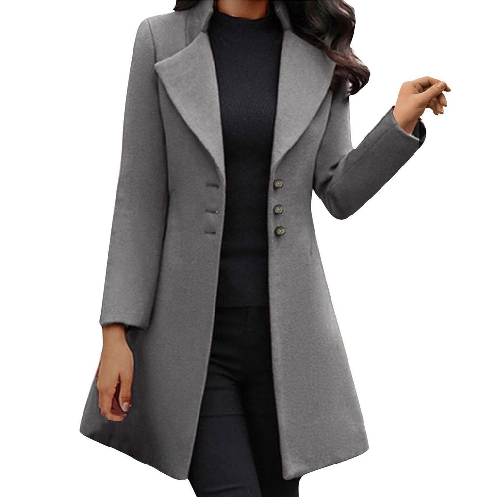 Zeitloser italienischer Wollmantel für Damen – klassisch & elegant