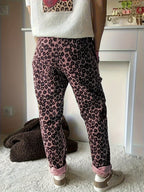 Women's Corduroy Leopard Print Long Pants | Women's Clothing