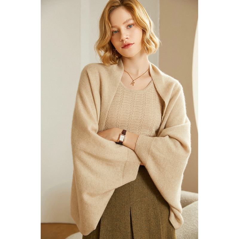 Women's Warm Merino Shawl