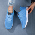 Lightweight Breathable Knit Sneakers with Cushioned Sole | Perfect for Autumn - Sky Blue