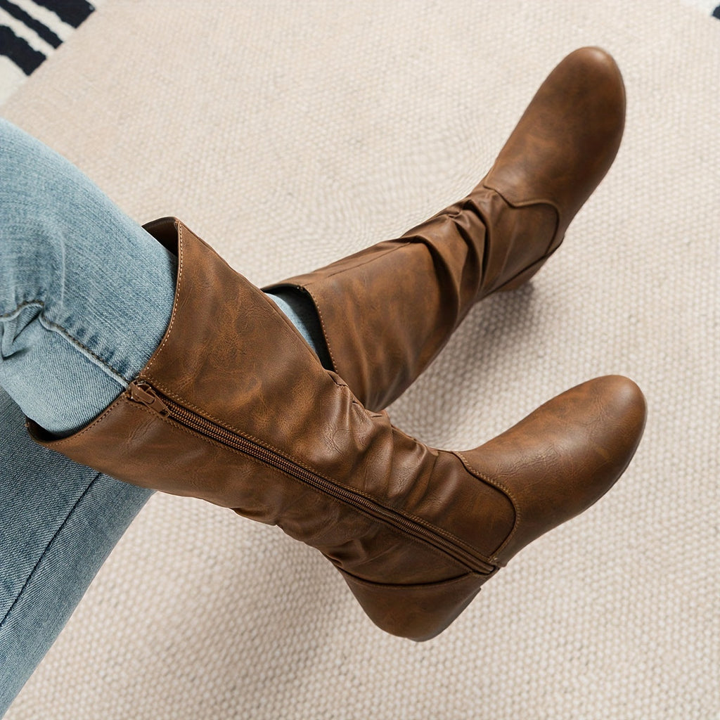 Women's Slouch Mid-Calf Flat Boots