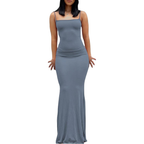 Classic Long-Length Bodycon Dress – Figure Hugging Shapewear for Women